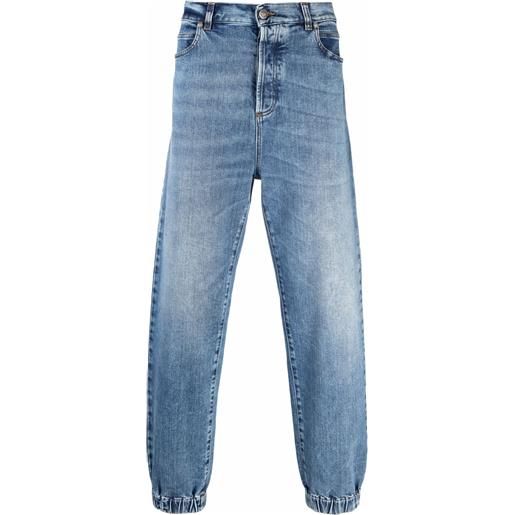 Balmain jeans slim con effetto schiarito - blu