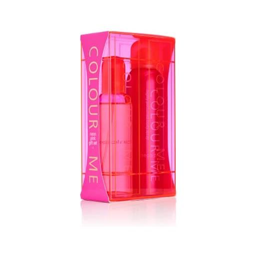 Colour me neon pink - fragrance for women - gift set 100ml edp/150ml body spray, by milton-lloyd