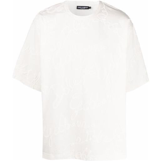 Dolce & Gabbana t-shirt con logo 3d - toni neutri