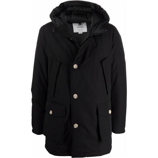 Woolrich cappotto con cappuccio - nero