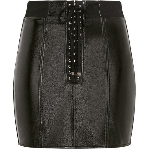 Dolce & Gabbana minigonna con dettaglio a occhielli - nero
