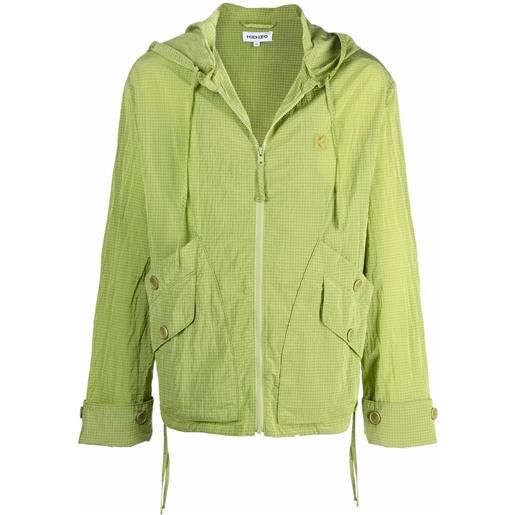 Kenzo giacca leggera con zip - verde