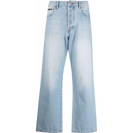 Philipp Plein jeans crop - blu