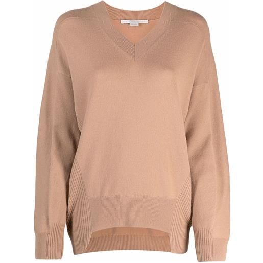 Stella McCartney maglione con scollo a v - toni neutri