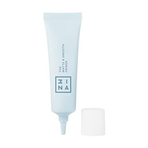 3ina makeup - trucco cruelty free - vegan - the matte & smooth primer - base per il trucco -rivitalizzanti - risultato: pelle più radiosa ed elastica - idratante - 30 ml
