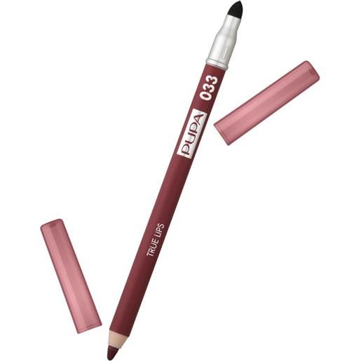 Pupa true lips - matita contorno labbra dal colore intenso, ultra pigmentato 033 - bordeaux