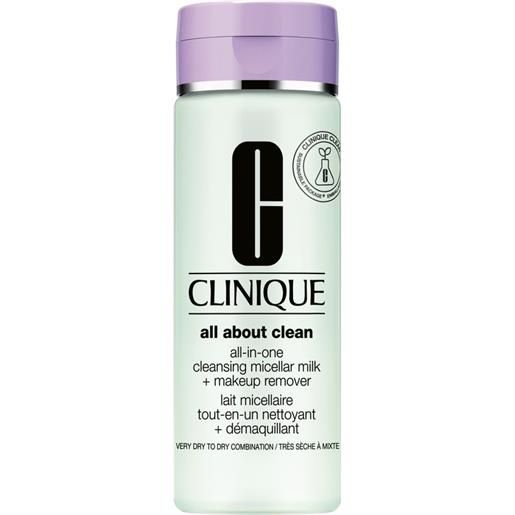 Clinique all about clean all-in-one cleansing micellar milk + makeup remover very dry to dry combination 200 ml