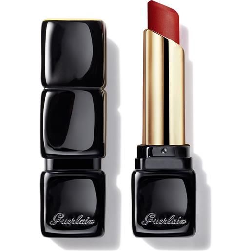 Guerlain kisskiss tender matte rossetto matte luminoso comfort 16 ore 770 - desire red