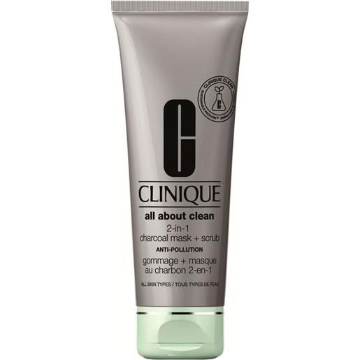 Clinique all about clean 2-in-1 charcoal mask + scrub all skin types 100 ml