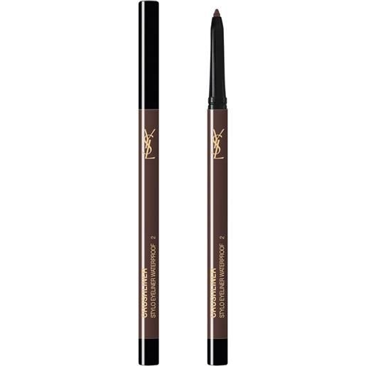 Yves Saint Laurent crushliner stylo eyeliner waterproof 2 - brun universel