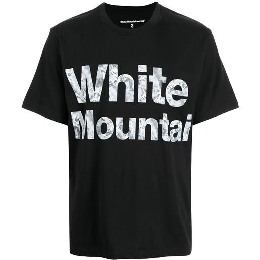 White Mountaineering t-shirt con stampa - nero