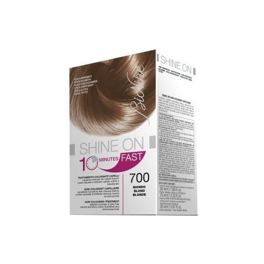 Bionike shine on fast trattamento colorante capelli biondo 700 flacone 60 ml + tubo 60 ml