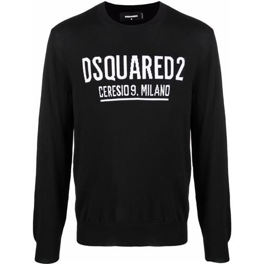 Dsquared2 maglione con logo - nero