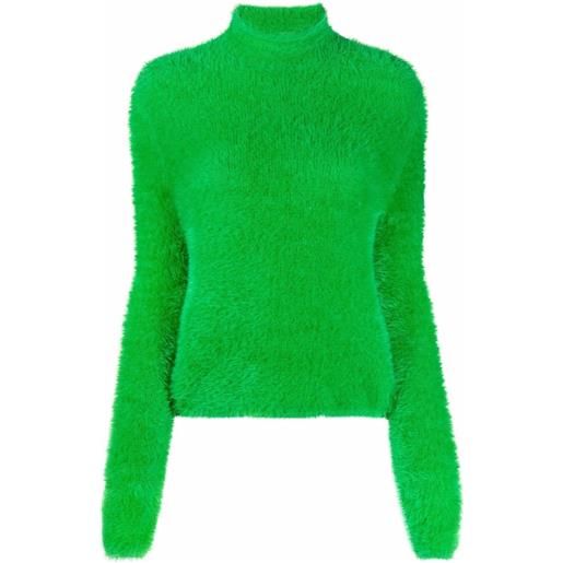 Stella McCartney maglione a collo alto fur free fur - verde