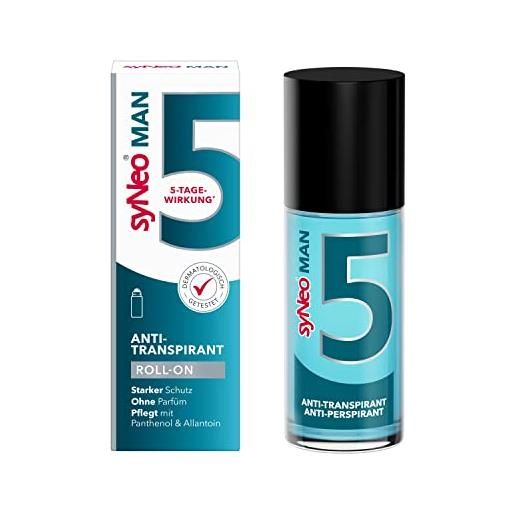 Sy. Neo 5 man antitraspirante roll-on, antisudore per uomini, antiodore deodorante anti sudore, 1 confezione (1 x 50 ml)