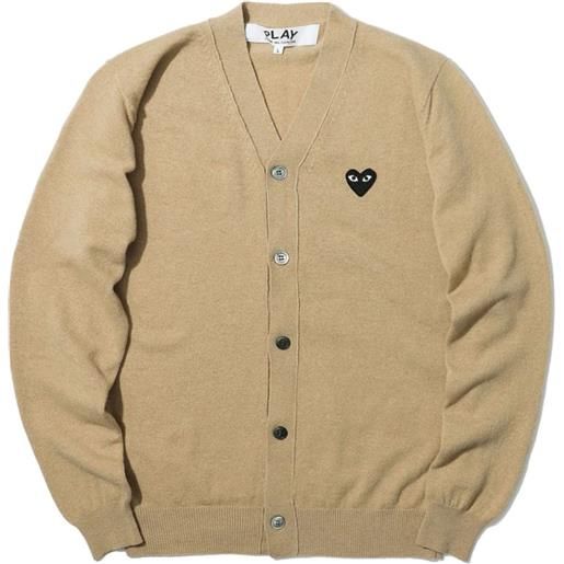 Comme Des Garçons Play cardigan con cuore ricamato - toni neutri