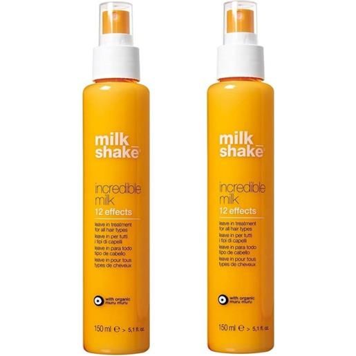 milk_shake incredible milk 150ml 2 pezzi - maschera spray senza risciacquo 12 effetti tutti tipi di capelli