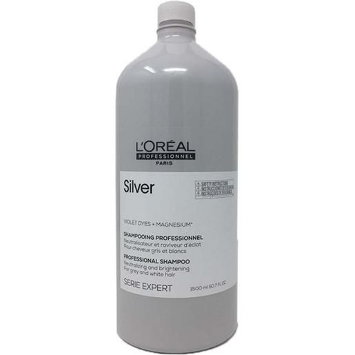 L'Oréal Professionnel serie expert silver shampoo 1500ml - shampoo anti-giallo capelli bianchi grigi