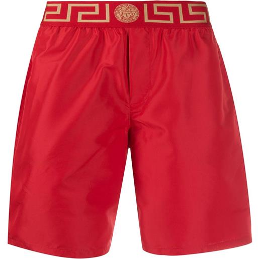 Versace costume da bagno chiave greca - rosso