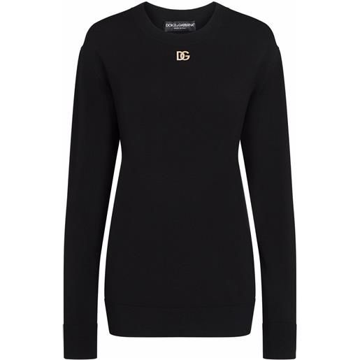 Dolce & Gabbana felpa con applicazione - nero