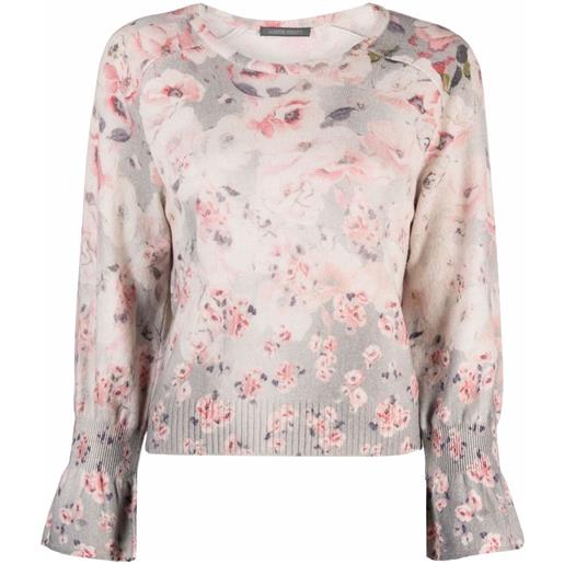 Alberta Ferretti maglione a fiori - rosa