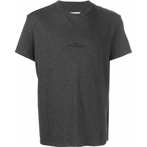 Maison Margiela t-shirt con ricamo - grigio