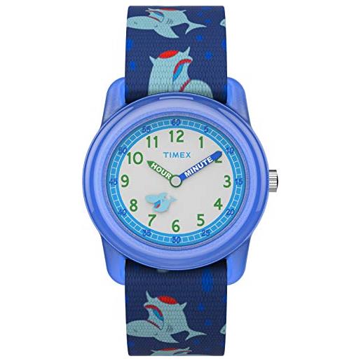 Timex tw7c13500, orologio analogico al quarzo, unisex, per bambini, con cinturino in tessuto, multicolore