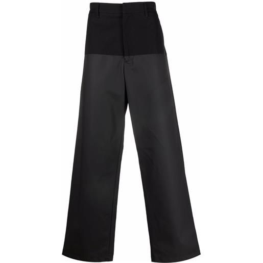 AMBUSH pantaloni dritti bicolore - nero