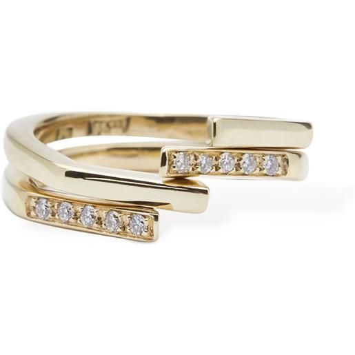 NINA WEBRINK anello frost in oro 18kt con diamanti