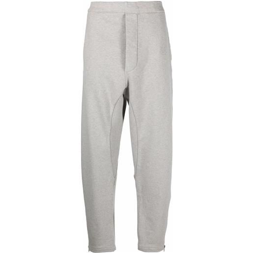 Maison Margiela pantaloni sportivi con logo goffrato - grigio