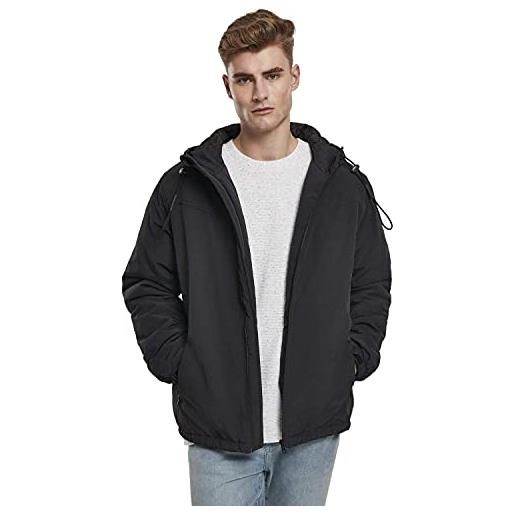 Urban Classics hooded easy jacket giacca, nero (black 00007), x-small uomo