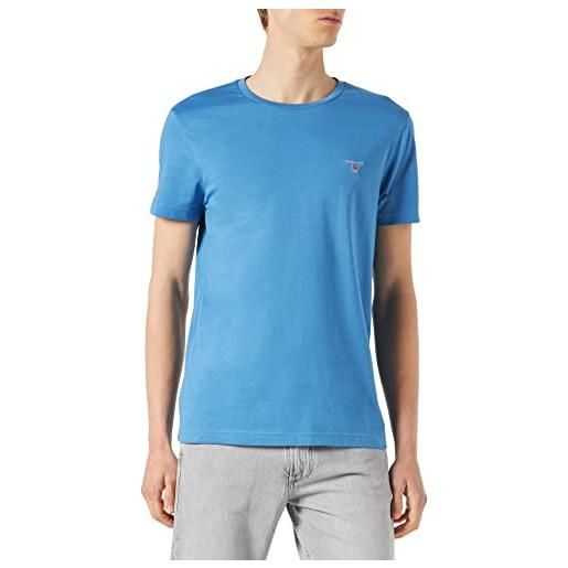 GANT original ss t-shirt, t-shirt uomo, blu ( evening blue ), 5xl
