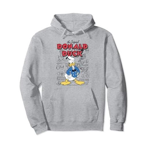 Disney donald duck original donald how to draw background felpa con cappuccio