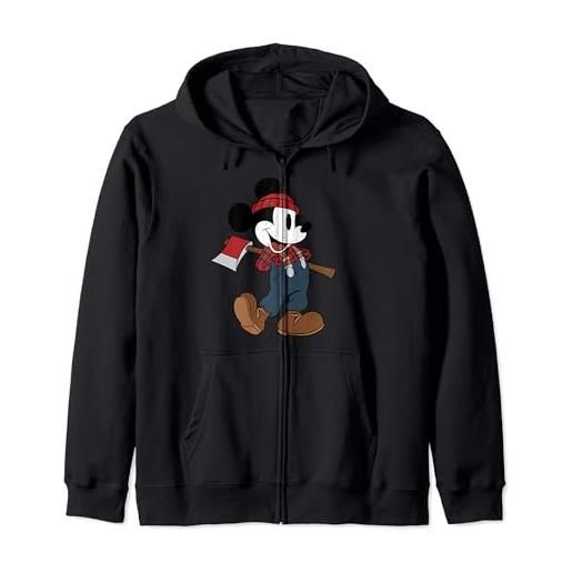 Disney mickey mouse lumberjack outfit felpa con cappuccio