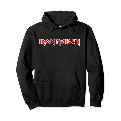 Iron Maiden Official iron maiden - classic logo felpa con cappuccio