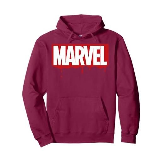 Marvel paint dripping original logo felpa con cappuccio