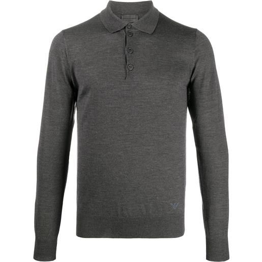 Emporio Armani maglione con scollo a v - grigio