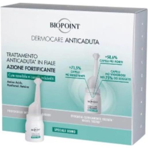 Biopoint dermocare fiale anticaduta cute sensibile e capelli indeboliti speciale uomo 20 x 6 ml