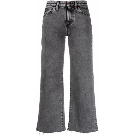 3x1 jeans crop a gamba ampia - grigio