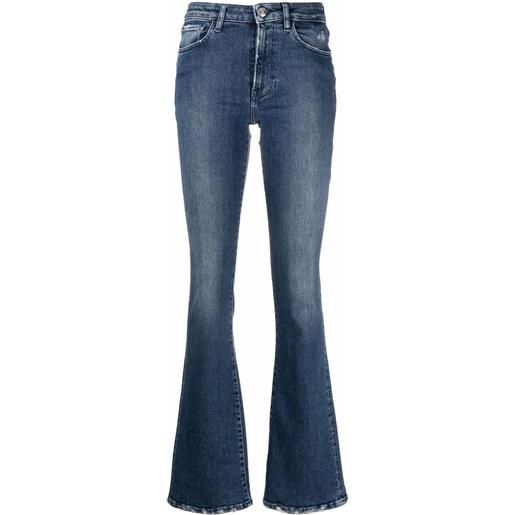 3x1 jeans con effetto schiarito - blu