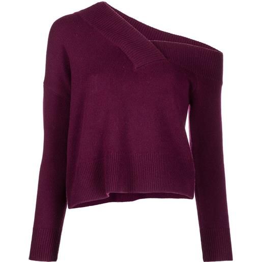 Michelle Mason maglione con spalle scoperte asimmetrico - rosso