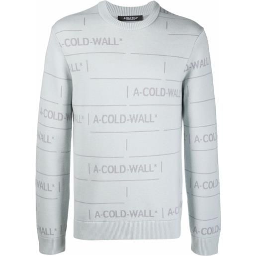 A-COLD-WALL* maglione con effetto jacquard - grigio