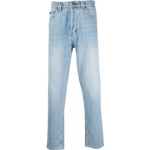 Philipp Plein jeans iconic con taglio a carota - blu