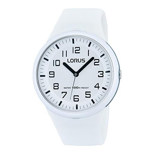 Lorus watches fashion rrx53dx9 - orologio da polso da donna, cinturino in silicone colore bianco