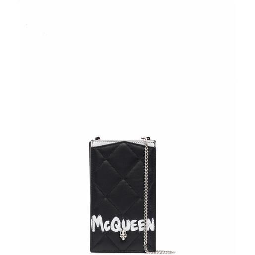 Alexander McQueen borsa mini trapuntata - nero