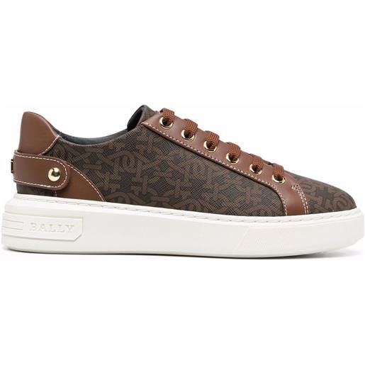 Bally sneakers con stampa malya - marrone