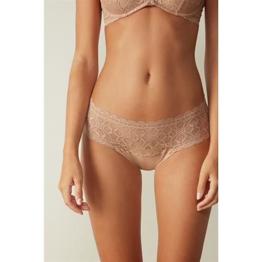 Intimissimi slip alto in pizzo e cotone naturale