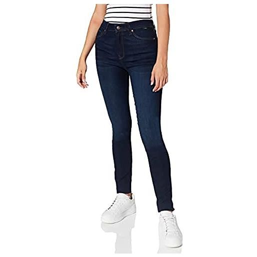 Mavi lucy jeans skinny, nero (smoke leo 29236), 24w / 32l donna