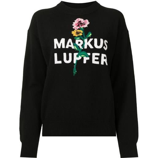 Markus Lupfer maglione a fiori - nero