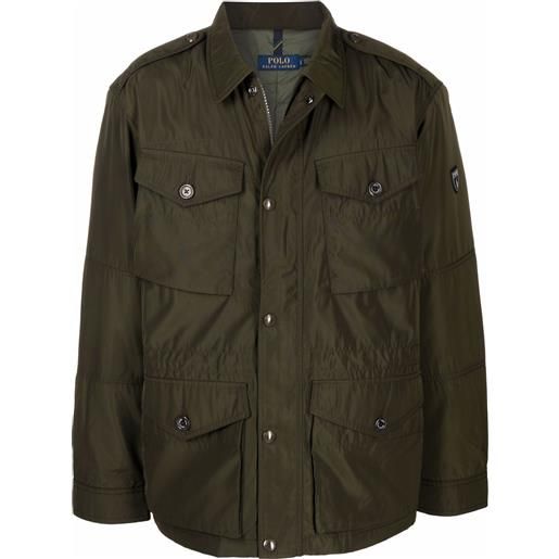 Polo Ralph Lauren giacca a vento con zip troops - verde